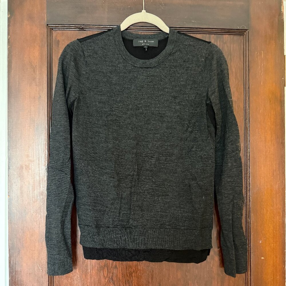 Rag & Bone Size M Sheer-Back Pullover